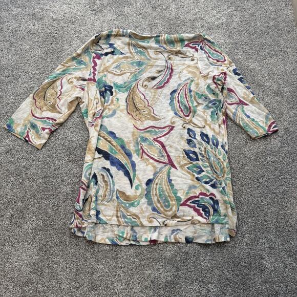 Catherines Cardigan Womens 1X 18/20W Paisley Open Front Lightweight Sweater Top - Picture 10 of 11